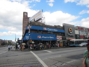 Riding along the Grand Concourse in the Bronx