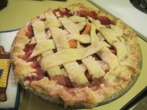 Peaches grown in Hughson, pie made by American Julie