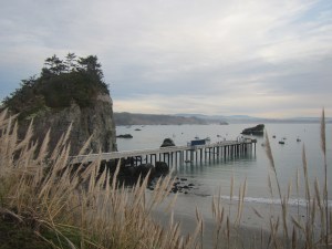 The dock and Seascape restaurant are next to Trinidad Head