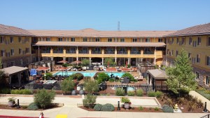 Meritage Resort pool area from hill walk.