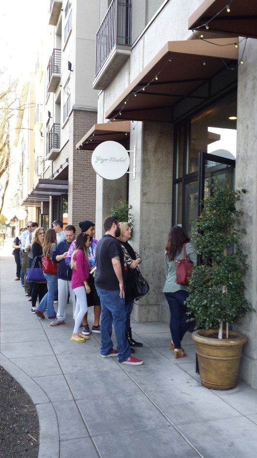 The day before Valentine's Day the line went down the block at Ginger Elizabeth chocolate shop.