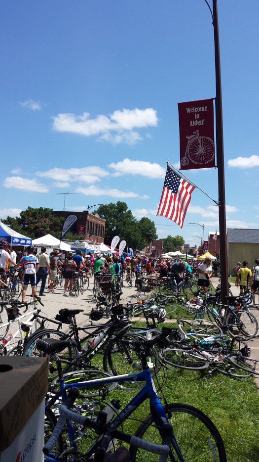 Meeting towns are designated so support vehicles can meet teams.