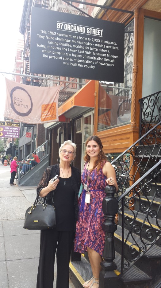 My mom Karen with Tenement Museum guide Laura.