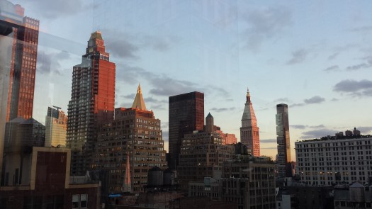 The view from the rooftop restaurant at the Hyatt on Herald Square