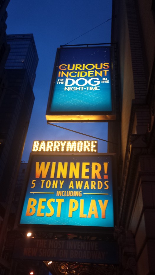 I saw a stagehand go in with a "Curious Dogs" polo shirt. Makes sense to shorten the title for staff.